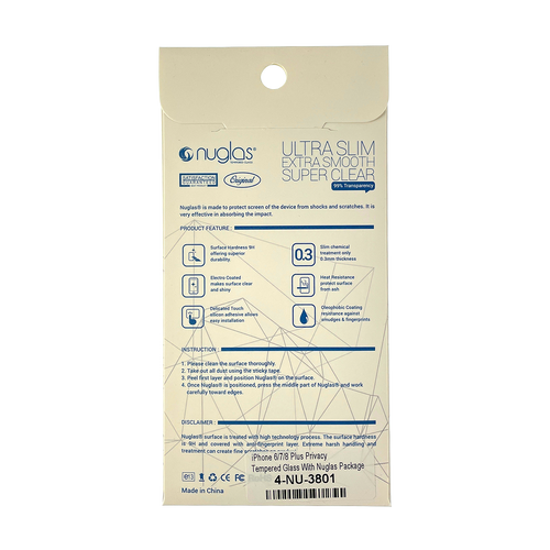 iPhone 6 Plus/6s Plus NuGlas Privacy Tempered Glass Protection Screen