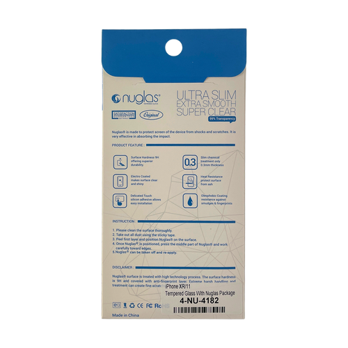iPhone 11 / XR Nuglas 2.5D Tempered Glass Protection Screen