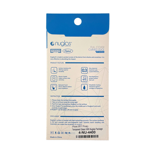 iPhone XR/11 NuGlas Privacy Tempered Glass Protection Screen