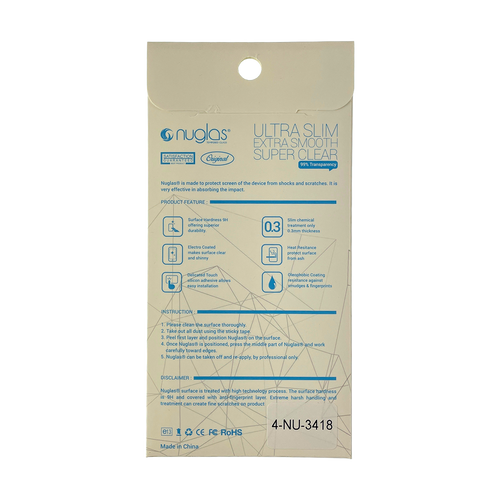 iPhone 6 and 6S Nuglas 2.5D Tempered Glass Protection Screen