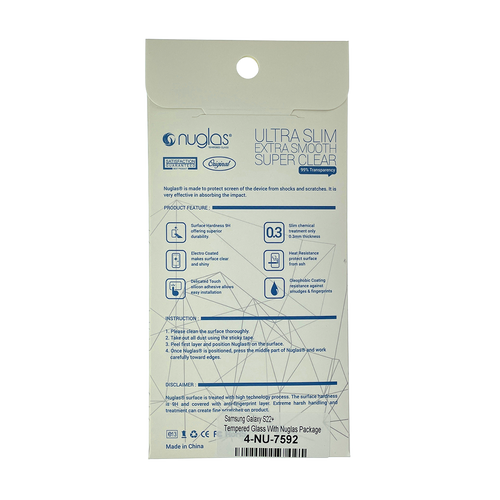 Samsung S22 Plus NuGlas Clear Tempered Glass Screen Protector