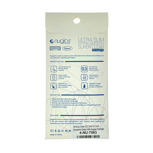 Samsung S22 Ultra NuGlas Clear Tempered Glass Screen Protector