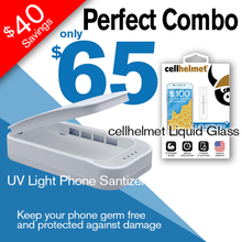 UV-C Light Smartphone Sanitizer Bundle -White