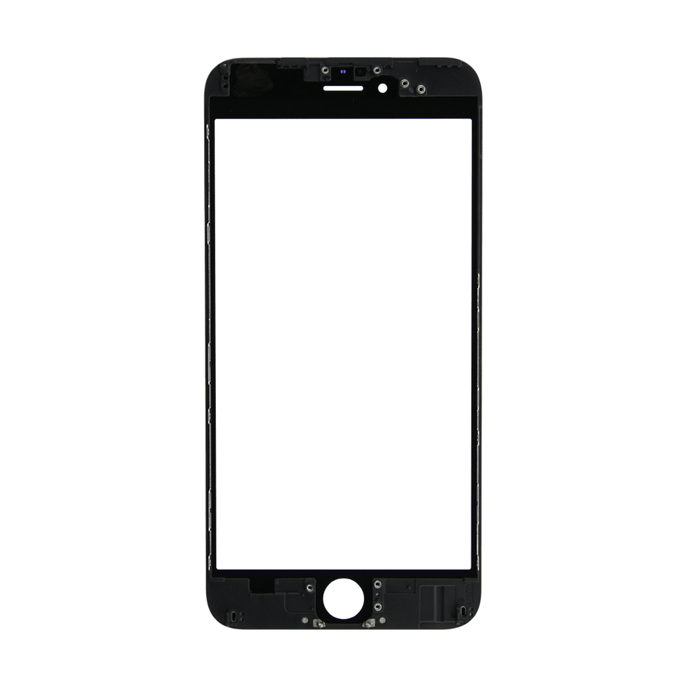 iPhone Plus Glass Lens Screen Frame Black (Hot Glued