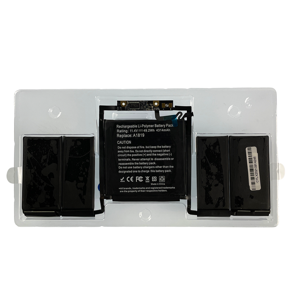 Notebook A1819 battery for Apple MacBook Pro A1706 2016 2017 11.41V 4314mAh 49.2Wh (LBAE038 Notebook A1819 battery for Apple MacBook Pro A1706 2016 2017 11.41V 4314mAh 49.2Wh (LBAE038