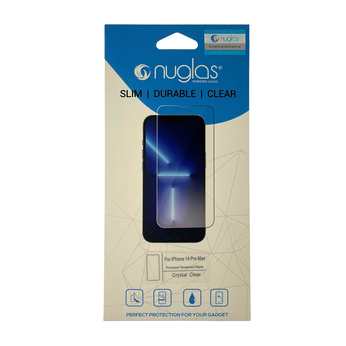 Nuglas Tempered Glass Screen Protector for the iPhone 14 Pro Max