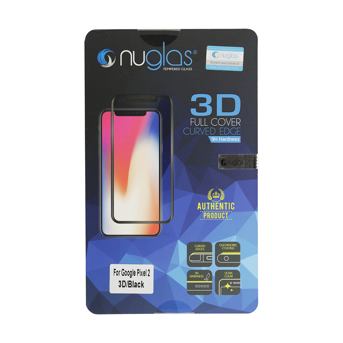 Google Pixel 2 NuGlas Tempered Glass Protection Screen