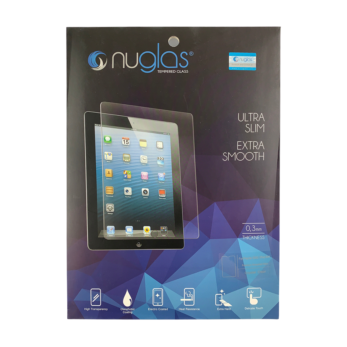 iPad Air 4/5 iPad Pro 11 (1st, 2nd, 3rd, 4th Gen) NuGlas Tempered Glass Screen Protector