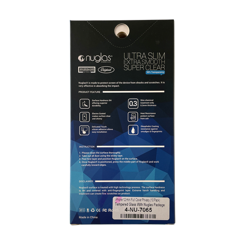 iPhone 12 mini NuGlas Tempered Glass Protection Screen