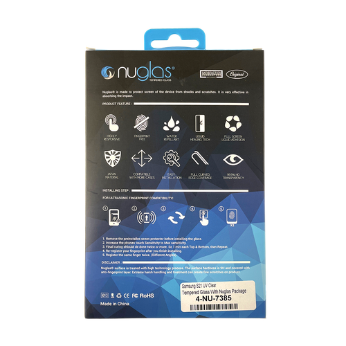 Samsung Galaxy S21 NuGlas Tempered Glass Protector with UV Glue