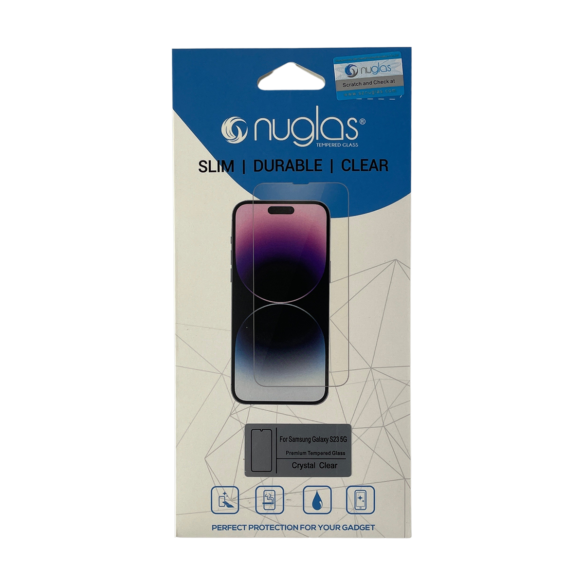 Samsung Galaxy S23 NuGlas Clear Tempered Glass Screen Protector