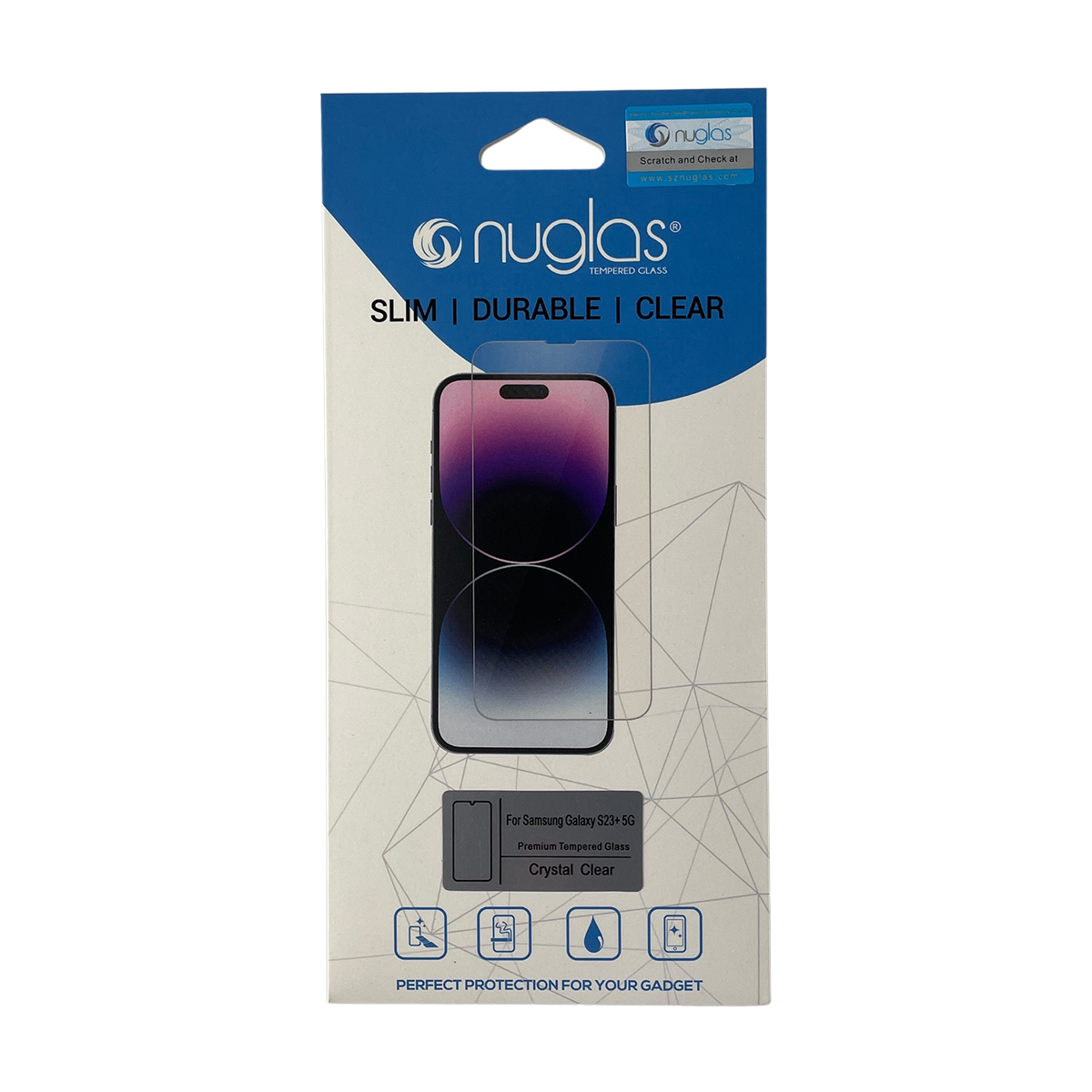 Samsung Galaxy S23 Plus NuGlas Clear Tempered Glass Screen Protector