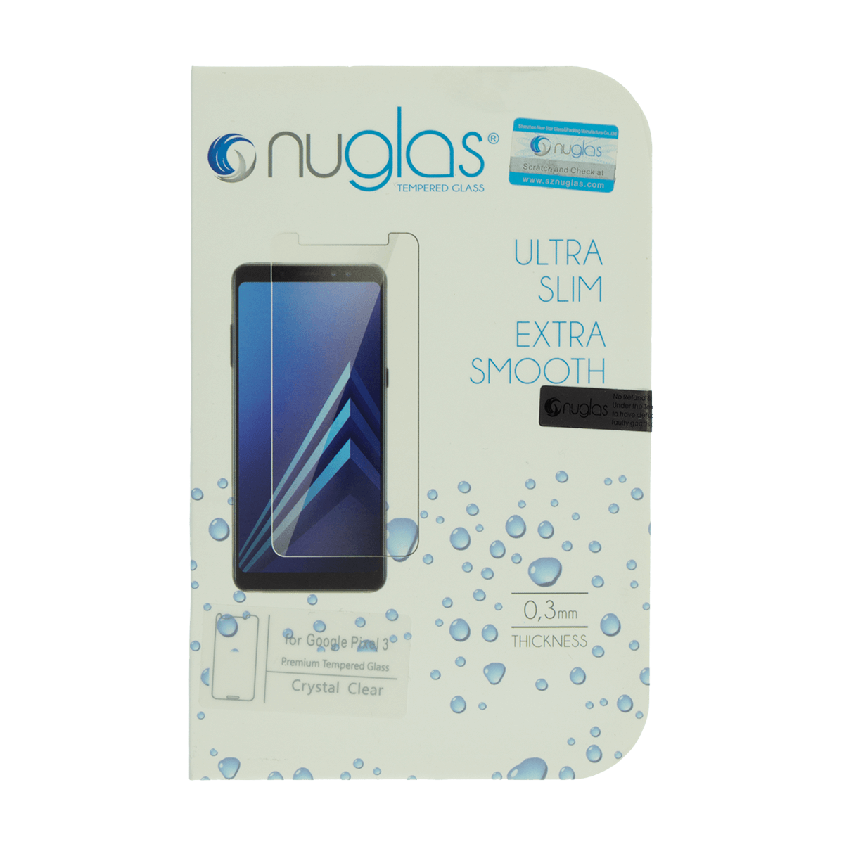 Google Pixel 3 Nuglas 2.5D Tempered Glass Protection Screen