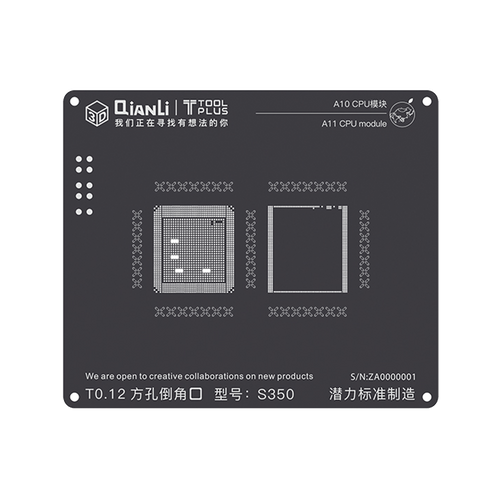 QianLi iPhone 3D Black CPU Module Reballing Stencils