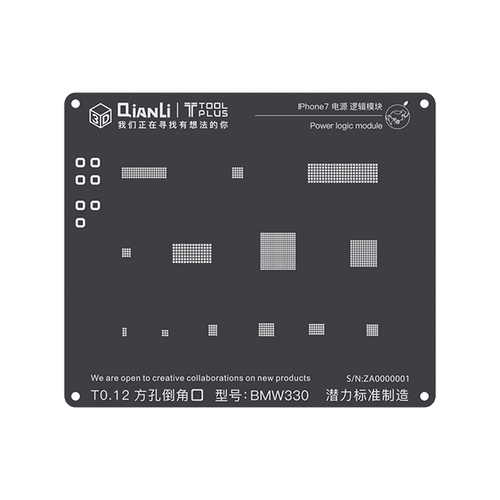 QianLi iPhone 3D Black Power Logic Module Reballing Stencils