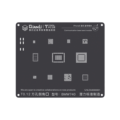 QianLi iPhone 3D Black Communications Base Band Module Reballing Stencils