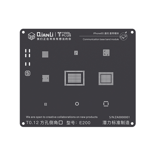 QianLi iPhone 3D Black Communications Base Band Module Reballing Stencils