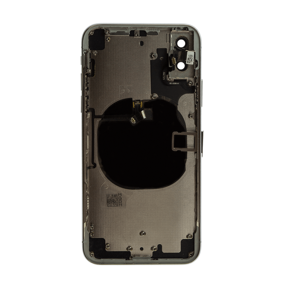 iPhone X Glass Back Cover and Housing with Pre-installed Small Components -  Silver (No Logo) – Repairs Universe