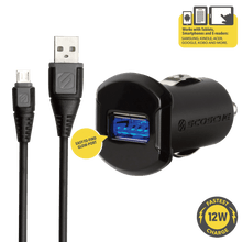 Scosche 12W Car Charger & 3 ft. Micro-USB Cable